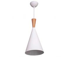 Lámpara Iluminación colgante moderna nordica Rosca E27 para el Restaurante Dormitorio Sala de Estudio Loft Pasillo 20 cm diámetro color blanco