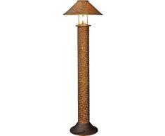 Lámparas de Pie Prime Lámpara de pie de bambú hecha a mano del vintage asiático suroriental, lámpara estándar vertical de la cama de la sala de estar del dormitorio de la moda creativa Lámpara de Piso