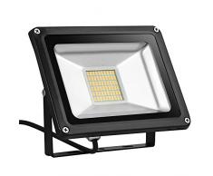 Foco proyector LED 20W/30W/50W/100W/150W/200W/300W/500W para exteriores, 1000LM-35000LM, Blanco cálido 2800K-3500K resistente al agua IP65, luz amplia, luz de seguridad Floodlight (30)