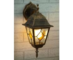 Rústica Lámpara de Pared / Linterna de Pared / Iluminación Exterior IP43 / Oro Antiguo 8181n