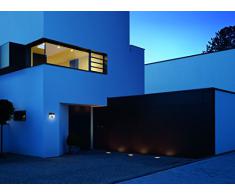 Steinel XSolar LH-N 007140 - Lámpara Solar LED con Número de Casa y Interruptor Crepuscular, color acero