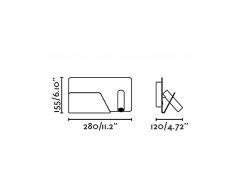 Faro Barcelona 62124 - SUAU Aplique (bombilla incluida) LED, 3W, cuerpo de acero y aluminio, color blanco