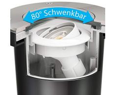 ledscom.de Foco empotrable en el Suelo BOFU para el Exterior Giratorio Acero Inoxidable Redondo IP67 150mm Ø sin Bombilla (GU10/PAR16)