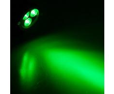 Bloomwin-Foco Proyector de Cesped con estaca para Clavar IP65 3W 300LM Verde AC/DC12V
