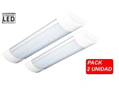 POPP®Pantalla regleta tubo LED integrado 9W18W 27W 36W 45W polvo,color blanco frio (6000K) [Clase de eficiencia energética A++] (27W 6000K, Pack 2 uni.)