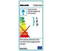 Briloner Leuchten luz LED empotrada, foco, intensidad regulable, baja profundidad de montaje, 3 cm, conexión directa 230 V, no necesita transformador, baño/baño apto IP44, blanco 10.5|watts