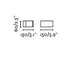 Faro Barcelona Alp 74450 - Aplique (bombilla incluida) LED, 8W, aluminio inyectado y difusor de policarbonato, color gris