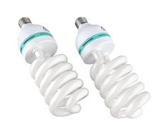 MVPOWER Photo Lamp E27 Bombilla para Photo Studio Lámpara de luz Diurna Lámpara Incandescente Lámpara de Ahorro de Energía Lámpara de Estudio 2x 135W