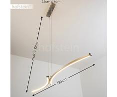 Lámpara Colgante LED Seward altura regulable - 2x 8W LED alta eficiencia Color Níquel & Cromo para cocina Comedor