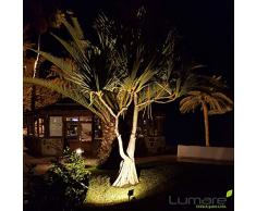 Lumare Foco LED 20W reflector extra plano IP65 3000k para exterior e interior con conector de alimentación IP68 Proyector exterior blanco cálido Jardín para a prueba de agua
