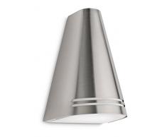 Philips myGarden Woods - Aplique, iluminación exterior, 15 W, casquillo E27, IP44, color gris
