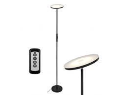 Anten 20W Lámpara de Pie Regulable con Mando, LED Lámparas de Pie Negro para Salon/Dormitorios Modernas Nordicas