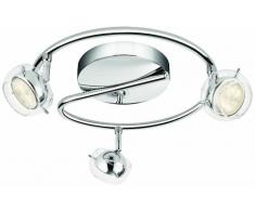 Philips myLiving Cypress - Barra de focos, LED, 3 luces, IP20, color cromado