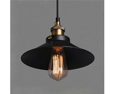  Vintage lámparas de cobre E27 110 / 220V Industrial Mini Edison Cono de luz de techo Mini Semi Flush Mount lámpara de luz de techo para Cafe Dining Cocina de la habitación - Negro