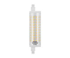 R7S LED 15W 118mm Regulable Lámpara de reflector Azhien, blanco cálido 3000K, 15 vatios, equivalente a la lámpara halógena 80W 100W 125W, 230V CA, 1700LM-2000LM, 360 grados, 1 paquetes