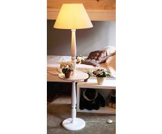 Greca Lámpara de pie Lacada Color Blanco. Ideal para Habitaciones Infantiles.