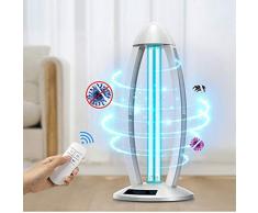 Unionon Lámpara de Esterilización UV Lámpara Germicida de Ozono de Alta Intensidad 38W Esterilizador de Tubo de Cuarzo-Con Purificador de Aire Control Remoto