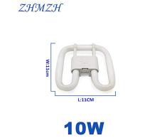 220V 2D Lámpara de mariposa de cuatro pines 10W 21W 38W Tubo modulador Tri-fósforo Lámparas fluorescentes Bombilla de bajo consumo Blanco-10W_Natural White (4500K)