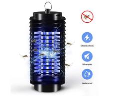 QUTAII Lámpara Mosquito Electrico, Lámpara Antimosquitos Portátil Repelente de Mosquitos Trampa de Insectos Mosquito Killer Trampa de Mosquitos para Dormitorio, Salón (10X4CM, Negro)