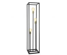 [lux.pro] Lámpara de pie 140 x 30 x 30 cm Lámpara de diseño Iluminación Interior 3 x E27 Metal