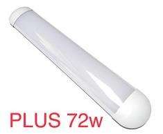 (LA) Pantalla Carcasa PLUS. Doble potencia! 120 cm. Blanco frio (6500K). Tubo led integrado T8 72w a prueba de polvo equivalente a 4 tubos fluorescentes o Led 6800lm. Regleta led slim.