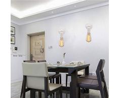 Industrial Retro Lámpara de Pared Vintage Metal Ajustable Aplique Lámpara de Techo Bar Restaurante Comedor Decoración e Iluminación (Blanco)