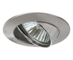 Paulmann 98880 GU10 50W Acero inoxidable iluminación de techo - Lámpara (Salón, Acero inoxidable, IP23, Empotrada, Transparente, Alrededor)