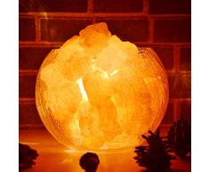 La lámpara de sal 2-3 KG está hecha de sal de roca de cristal del Himalaya rosa natural auténtica 100% de calidad.@Forma de corazón grande 4 kg