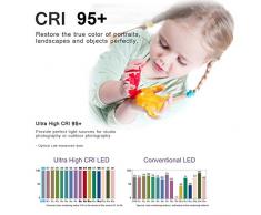 Neewer Panel Luz LED regulable bicolor con soporte staffa-u y Barndoor luz profesional para Studio, YouTube, fotos de productos y grabación video, cáscara de metal Durevole, 660 bombillas LED, 3200 - 5600 K, CRI 96 + (enchufe UK/UE)