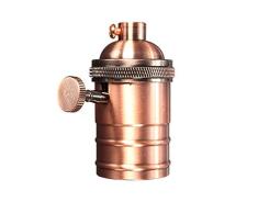 KBZHAE7 - Juego de bombillas de cobre E26 / E27 con interruptor de encendido/apagado Edison Retro para lámpara de pie de alta velocidad, base estándar, latón envejecido, Tamaño libre