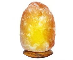 Magic Salt - Lámpara de Sal de Piedra de Cristal del Himalaya con certificación CE (Natural, 1,5 a 2 kg, Cable de botón Encendido/Apagado)
