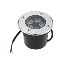 Eidyer LED Foco empotrable al Aire Libre,5W LED luz subterránea, luz de camino subterráneo, AC85-265V luz paisaje decorativa al aire libre 550LM,blanco frío IP67