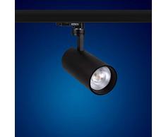 mext Electronic de 3 fases de alimentación carril Foco 20 W Foco LED 3 fases, s27b Blanco Cálido para Sistema de raíles