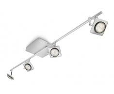 Philips myLiving Millennium - Barra de focos, iluminación interior, LED, 4 luces, IP20, clase de protección I, color gris