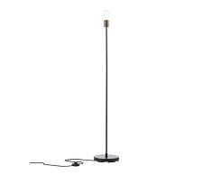 Brilliant Mimo - Lámpara de pie (1 foco, 60 W), color negro y latón