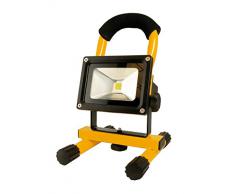 Arcas 10 Watt foco reflector LED con baterÃa, incluye adaptador de CA y cargador adaptador 307 00029