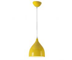 Moderna Industrial Lámpara Colgante - E27/E26 Vintage Luz Colgante Iluminación Decorativa, Retro Lámpara de Techo de Aluminio (Amarillo)