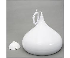 E27 Industrial colgante Lámpara colgante, Las luces del techo, Iluminación interior, Luz blanca cálida, 60W Cortinas de la lámpara Retro lámpara de techo,Colgante de metal (Blanco)