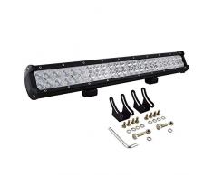 Barra Led 4x4 Willpower 56cm 144W Barras Led Coche Haz Combinado IP67 Impermeable Faro Led Focos Led 12v 24v 6000k Barras de Luz Led para Tractor SUV ATV UTV Off-road