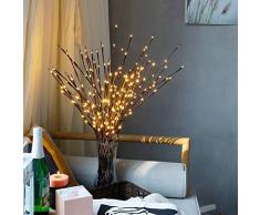 Kylewo Rama de lámpara LED, 20 LED Ramas de luz a Prueba de Agua 77CM Luz de Rama Blanca cálida con Plantas alimentadas por la Red para Navidad Pascua Halloween
