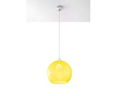 sollux Lighting Ball – Lámpara de techo, cristal, Amarillo, Chrome