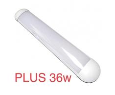 (LA) Pantalla 60cm PLUS. DOBLE POTENCIA! 36w. Tubo led integrado T8 equivalente a 4 tubos fluorescentes. 3400 Lumenes. Regleta led slim. (Blanco Calido (3000K))