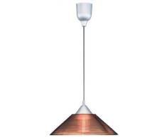 Trio 301400124 - Lámpara de Techo Colgante (Cristal Estriado Ámbar Transparente, No Incluye 1 Bombilla E27 de 60 W, Diámetro 30 cm, Longitud 125 cm)