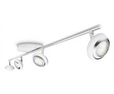 Philips myLiving Sepia - Barra de focos, LED, 4 luces, IP20, luz blanca cálida, 15000 h, color blanco