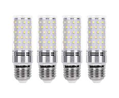 SanGlory Bombillas LED E27 12W, Blanco Frío 6000K, 1350lm LED Luz de Maiz Lampara Equivalentes a 100W Incandescente, E27 LED Bombillas Maiz de Bajo Consumo - Caja de 4 unidades