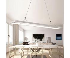 luz piedra moderna lámpara colgante Bombilla LED techo colgante (Altura Regulable de techo (DIMM Bar Oficina de PVC para salón, comedor, restaurante, oficina, habitaciones de trabajo., A: 600 x 200x 20mm, LED 40.0 wattsW 220.00 voltsV