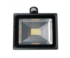 20W/30W/50W/80W Detector de Movimiento Luz, Foco Proyector con iluminación LED y PIR Sensor de Movimiento (80 Watts)