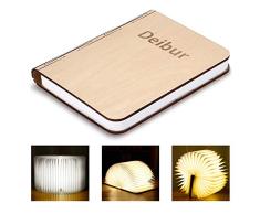 Libro Luz LED Lámpara Forma de Libro Plegable Recargable USB Book Lamp con Batería de Litio 800mAh Magnético Papel DuPont Lámpara Libro Decorativa Lámpara de Noche