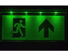 Not lámpara iluminación de emergencia Exit vía de emergencia Salida de emergencia ext – Luz de emergencia con flecha hacia arriba