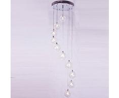 2 m de altura 10 luces de alambre de aluminio bolas de cristal moderno salón onestopdiy techo lámpara colgante de la sala de estar de cocina comedor bonzza contador de luminarias de techo